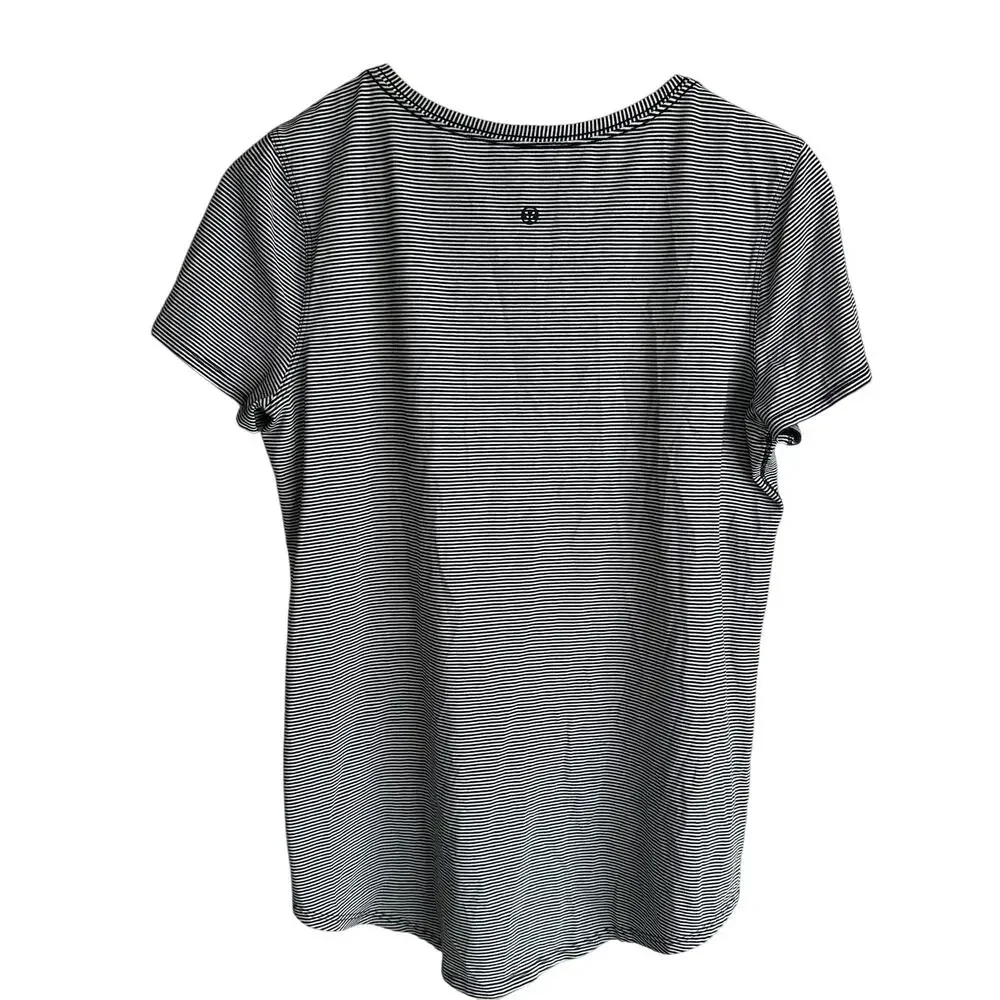 Lululemon Love Crew Short Sleeve T-shirt Tonka Black and White Stripe 8